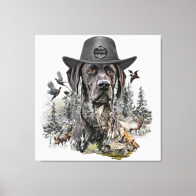 Lienzo Mejor Perro Cazador (GSP) (Anverso)