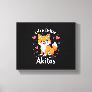 Lienzo Mejor vida con Akita Tank Top