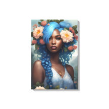 Melanin Blue Flower Goddess