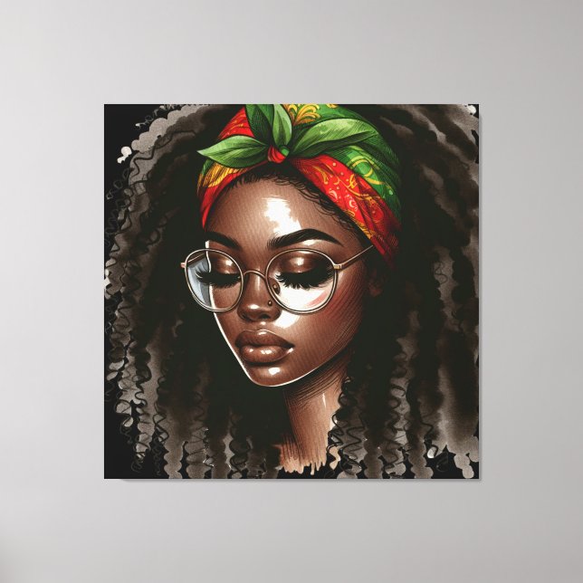 Lienzo Melanin Hombres Mujeres Mujeres Niños (Anverso)