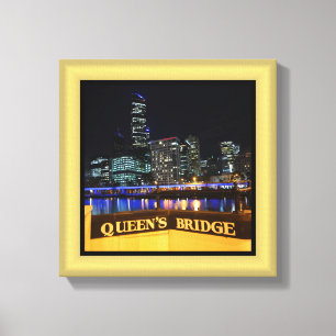 Lienzo Melbourne Australia CBD enciende el puente de la R