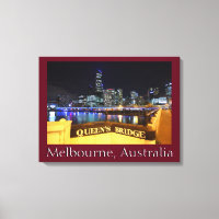 Melbourne CBD Queens Bridge City Lights