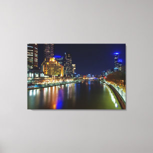 Lienzo Melbourne de noche