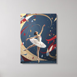 Lienzo Melodía en Movimiento Bailarina Abstracta