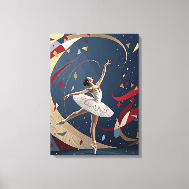 Lienzo Melody in Motion Abstract Ballerina  (Anverso)