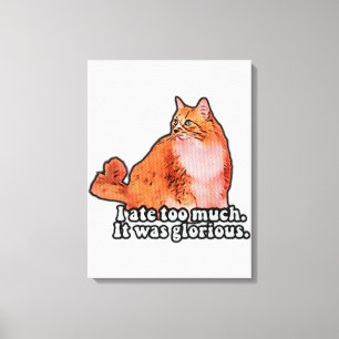 Lienzo Meme de gato gruñón para gatos y amantes del gatit