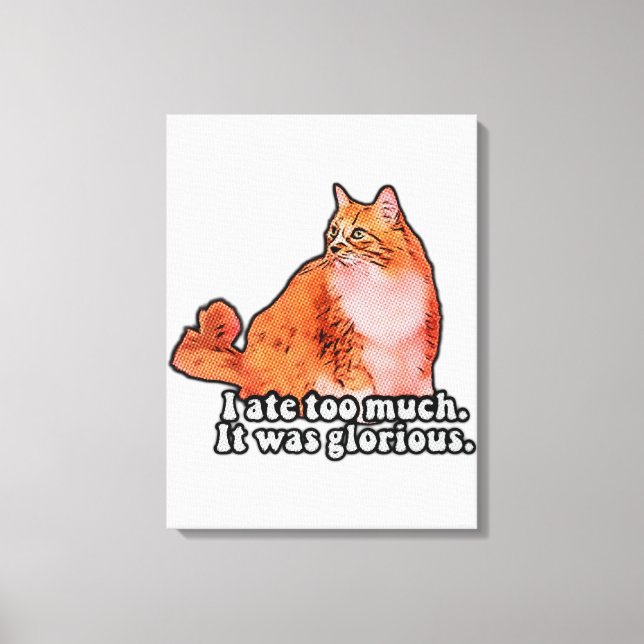 Lienzo Meme de gato gruñón para gatos y amantes del gatit (Anverso)