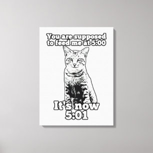 Lienzo Meme de gatos enojados para propietarios de gatos 
