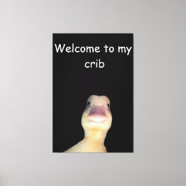 Lienzo Meme del Pato Divertido: Bienvenido a Mi Guarida P
