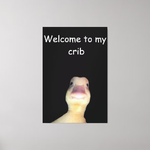 Lienzo Meme del Pato Divertido: Bienvenido a Mi Guarida P