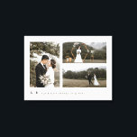 Lienzo Memoria simple y elegante de Boda Keepsake Photo<br><div class="desc">Personalizar con sus propias fotos de boda y fecha de boda. © Gorjo Designs. Hecho para ti a través de la plataforma Zazzle. // Nota: las fotos utilizadas son sólo imágenes de marcador de posición. Tendrás que reemplazar las fotos con tus propias fotos antes de pedir/imprimir. Si necesitas ayuda con...</div>