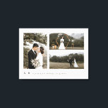 Lienzo Memoria simple y elegante de Boda Keepsake Photo<br><div class="desc">Personalizar con sus propias fotos de boda y fecha de boda. © Gorjo Designs. Hecho para ti a través de la plataforma Zazzle. // Nota: las fotos utilizadas son sólo imágenes de marcador de posición. Tendrás que reemplazar las fotos con tus propias fotos antes de pedir/imprimir. Si necesitas ayuda con...</div>