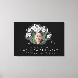 Lienzo Memorial Art Nouveau Daisies Wreath