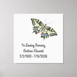 Lienzo Memorial de Mariposa Personalizado