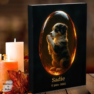 Lienzo Memorial de Mascota Pastor Australiano Amber Lienz