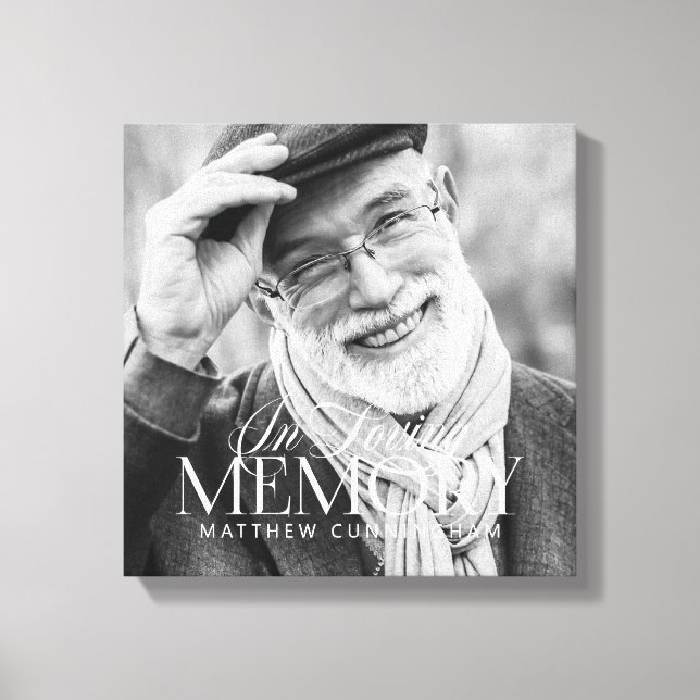 Lienzo Memorial Love Memory Simple Modern Photo (Anverso)