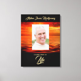 Lienzo Memorial Sunset Ocean Celebration of Life Photo