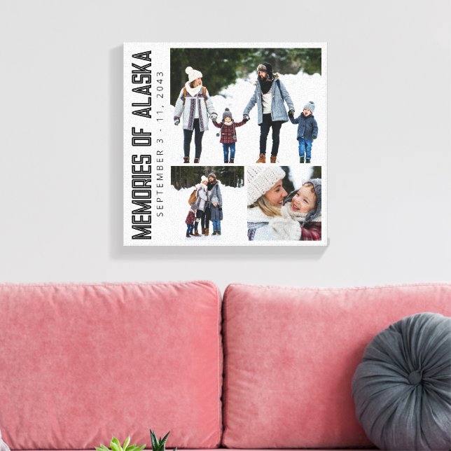 Lienzo Memories of Alaska Vacation Photo Keepsake (Insitu (Sala de estar))