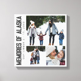 Lienzo Memories of Alaska Vacation Photo Keepsake