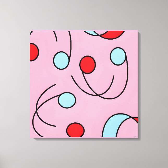 Lienzo Memphis Design Drupes (Anverso)