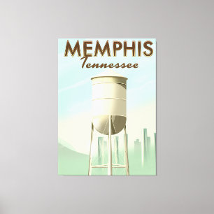 Lienzo Memphis Tennessee poster de viajes vintage