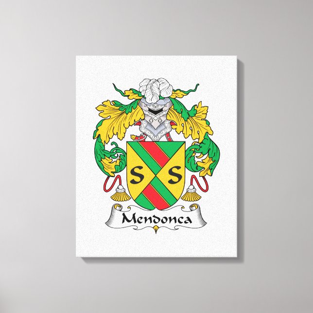 Lienzo Mendonca Family Crest (Anverso)