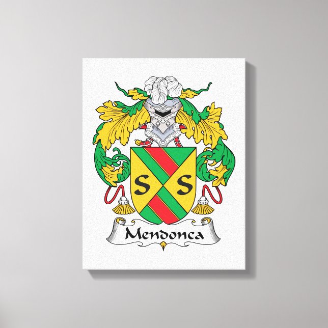 Lienzo Mendonca Family Crest (Anverso)