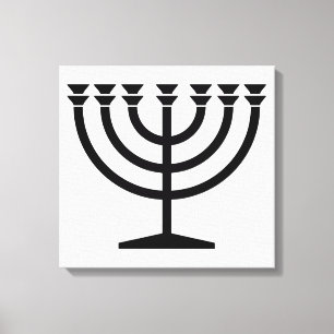 Lienzo Menorah judía (símbolo del judaísmo)