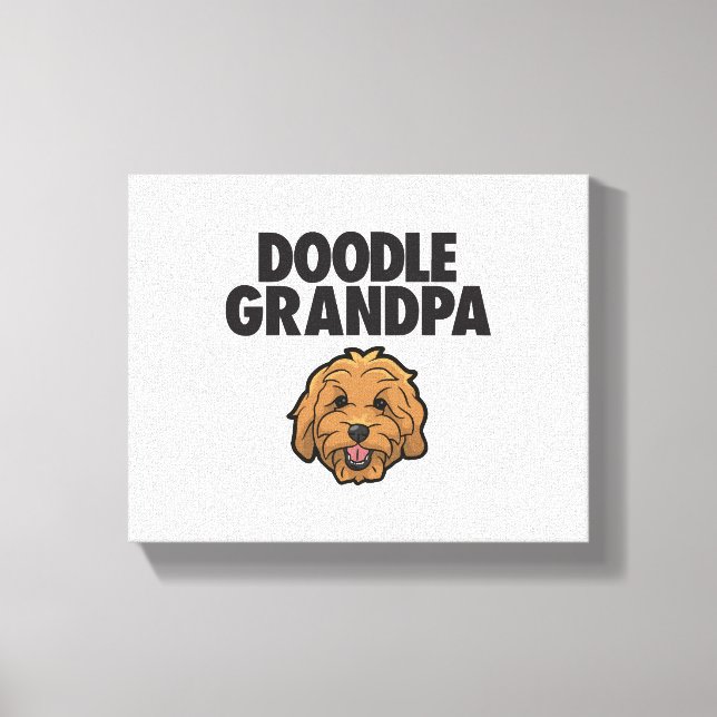 Lienzo Mens Goldendoodle Abuelo Doodle Papa Cute Goldend (Anverso)