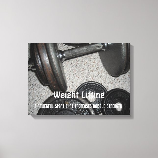 Lienzo Mensaje Motivador de Levantamiento de Peso (Anverso)