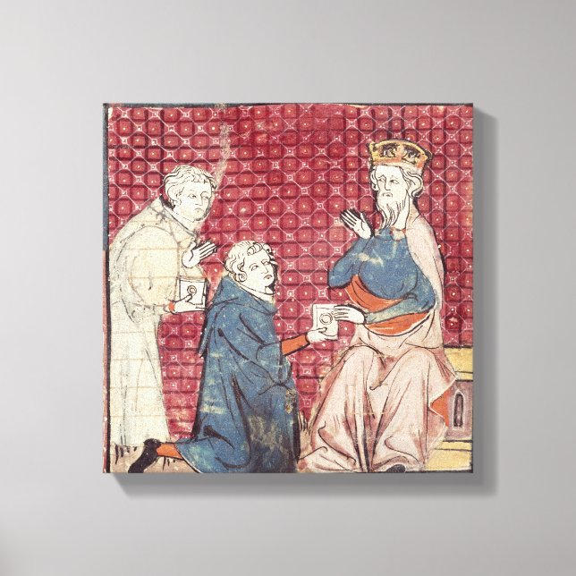 Lienzo Mensajeros diciéndole a Charlemagne (Anverso)