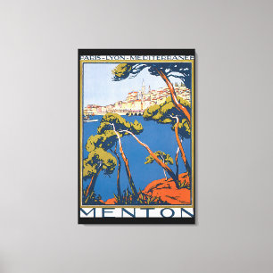 Lienzo Menton Vintage Travel Poster