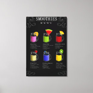 Lienzo Menú Smoothies