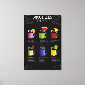 Lienzo Menú Smoothies