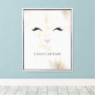 Lienzo Meow Crazy Cat Lady