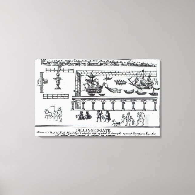 Lienzo Mercado Billingsgate (Anverso)