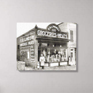 Lienzo Mercado de Comestibles y Carnes, 1916