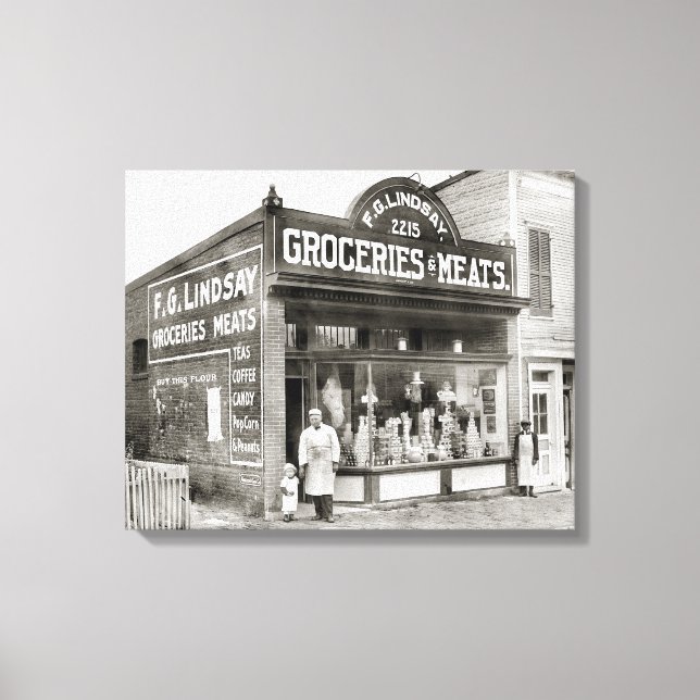 Lienzo Mercado de Comestibles y Carnes, 1916 (Anverso)
