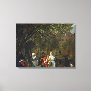 Lienzo Mercado de hierbas en Ámsterdam