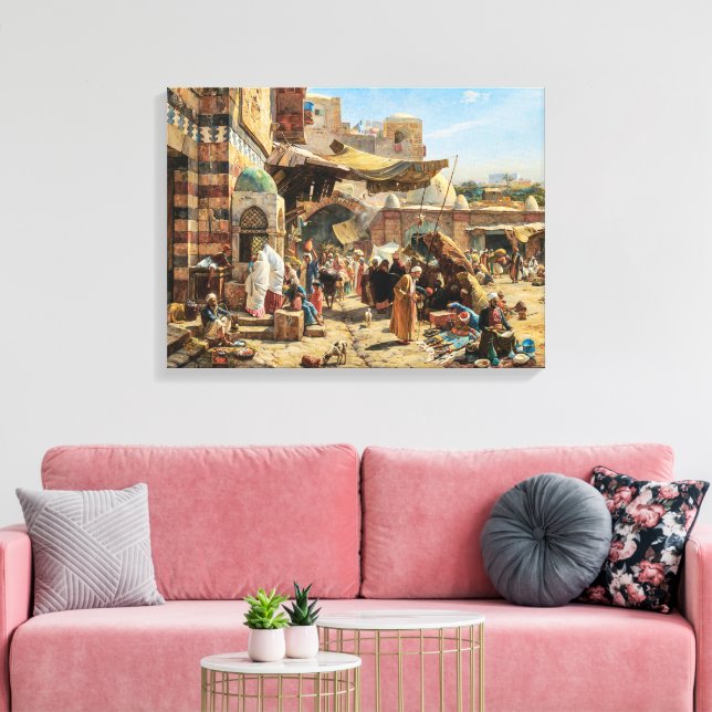 Lienzo Mercado de Jaffa | Gustav Bauernfeind | Canvas Pri (Insitu (Sala de estar))