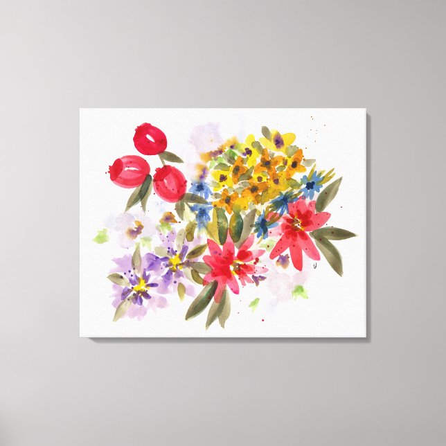 Lienzo Mercado de los agricultores Bouquet 1 (Anverso)