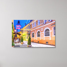 Lienzo mercado de Navidad de Brasov