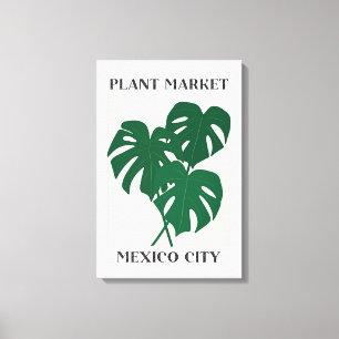 Lienzo Mercado de Plantas México Monstera Verde Planta de