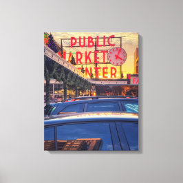 Lienzo Mercado del Pike de Seattle