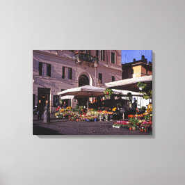 Lienzo Mercado del puesto de flores Roma