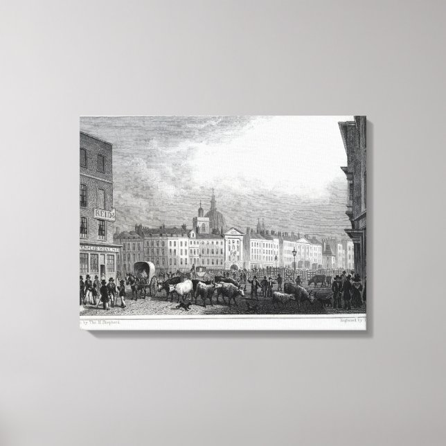 Lienzo Mercado Smithfield de las barreras (Anverso)