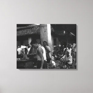 Lienzo Mercado vintage de Changsha en China