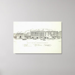 Lienzo Mercado y misión del lado oeste de Beale