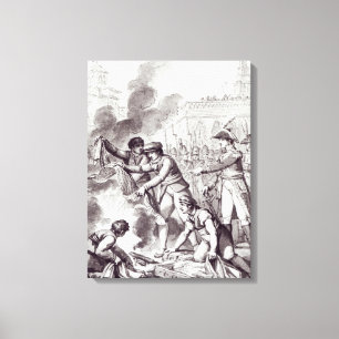 Lienzo Mercancías inglesas quemadas en Amsterdam