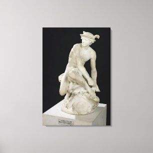 Lienzo Mercury que ata sus sandalias coas alas, 1744